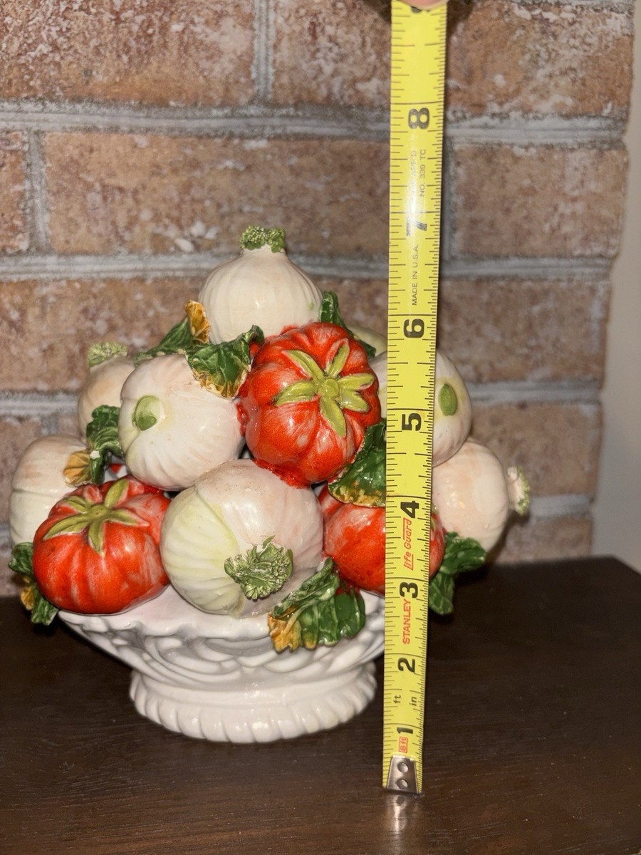 1960s Vintage Italian Majolica Onion & Tomato Topiary Basket | eBay