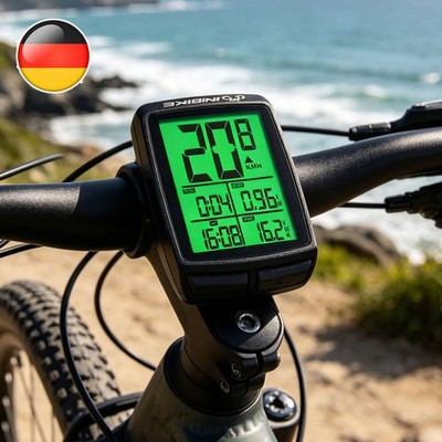Kabellos Funk Fahrradcomputer,LCD Fahrrad Tachometer Radfahren Kilometerzähler~