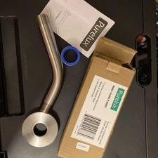 Purelux Shower Arm 6 In Universal Replacement Water Outlet PJ0602 Brushed Nickel