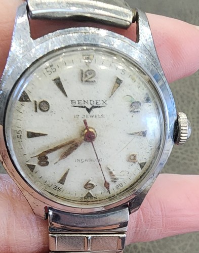 Vintage Bendix Wristwatch 17J Men's Parts or Repair
