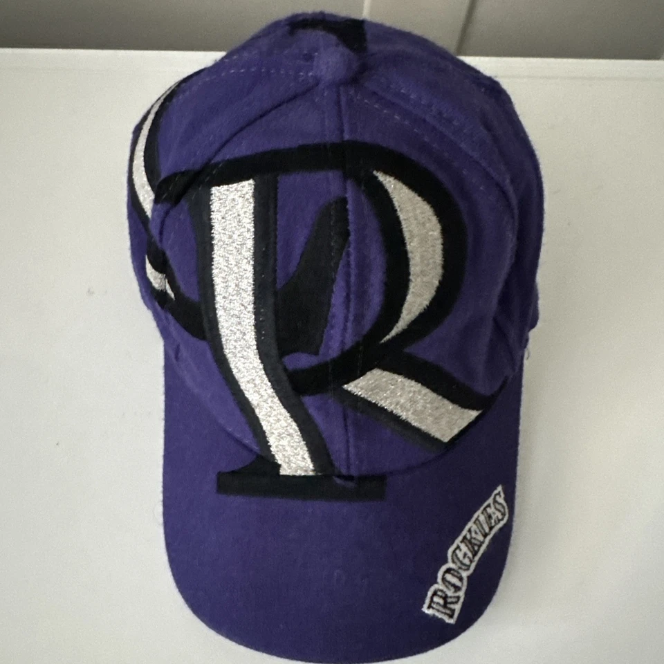 Vintage Colorado Rockies Hat Snap Back The Game BIG LOGO Embroidered Purple - Image 4 of 4