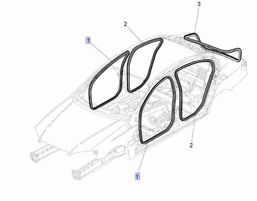 Genuine Holden New Front Door Weatherstrip on body Suits VE VF