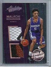 Malachi Richardson 16/17 Panini Absolute Game Jersey Patch-Basketball RC #12/25