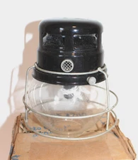 NOS Rare TILLEY Lantern Oil Lamp Globe Topper, Black, Original BOX, Durosil 182