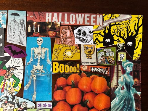 Halloween Spooky Scrapbooking Paper decoupage, collage, junk journal paper craft - Picture 4 of 11