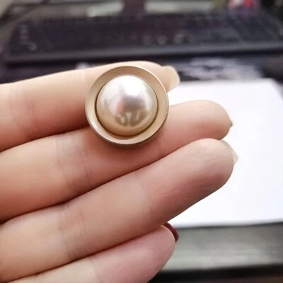 20pcs Kunstperle Halb Rund Knöpfe Metall für DIY Elegant Kleidung Basteln Nähen - Bild 1 von 4