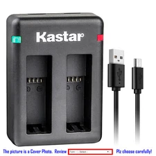 Kastar Battery Dual Charger for GoPro Camera ASBBA-001 ASBBA001 Fusion Battery