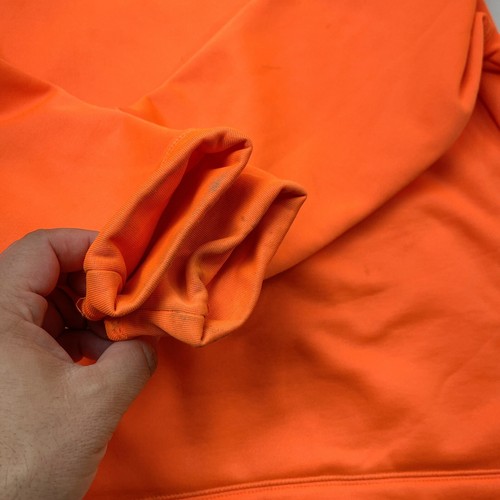 Under Armour Fluorescent Orange Hoodie Athletic Pullover Youth Size XL Loose - Picture 12 of 12