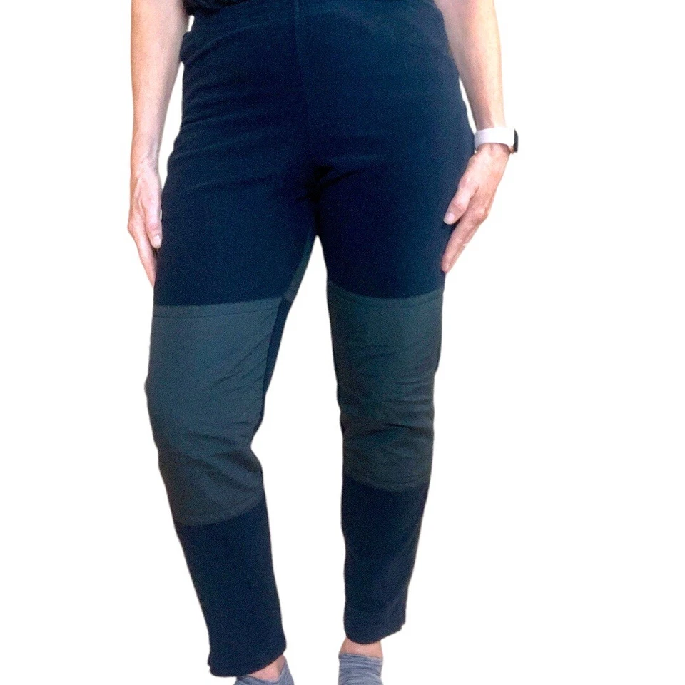 Pantalones de vellón para mujer Sierra Design negros resistentes a la intemperie asiento y muslos talla grande Foto 4 de 4
