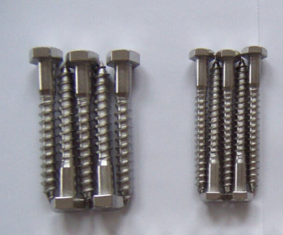 10 Schlüssel-Schrauben, Edelstahl, 8x60 mm; Sechskantkopf 13 mm (links)