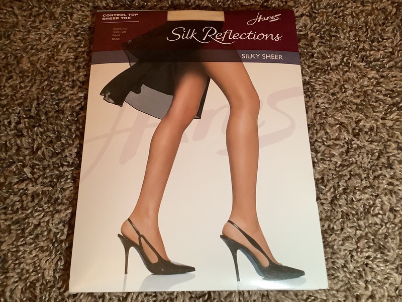 Hanes silk reflections control top pantyhose, color pearl, size: AB