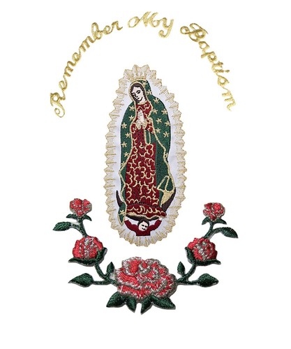 Hermosala Virgin Mary Guadalupe Christening Baptism Big Iron on Embroidery Patch - Picture 13 of 13