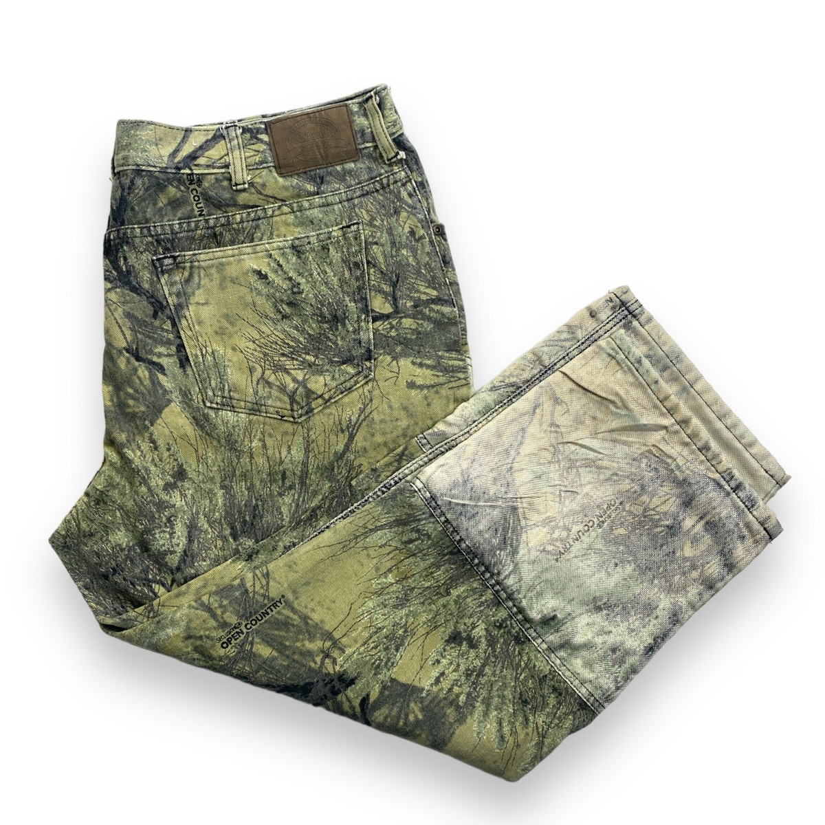 Cabela's Camo Hunting Jeans Pants 42x30 Reinforced Legs Roughneck