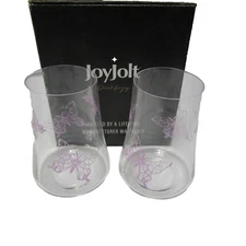 JoyJolt Meadow Butterfly Highball Glasses - 17oz Set of 2