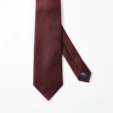 Cotton & Silk CoSilk Italian Twill Tie Luxury Necktie, Made in Italy, Burgundy