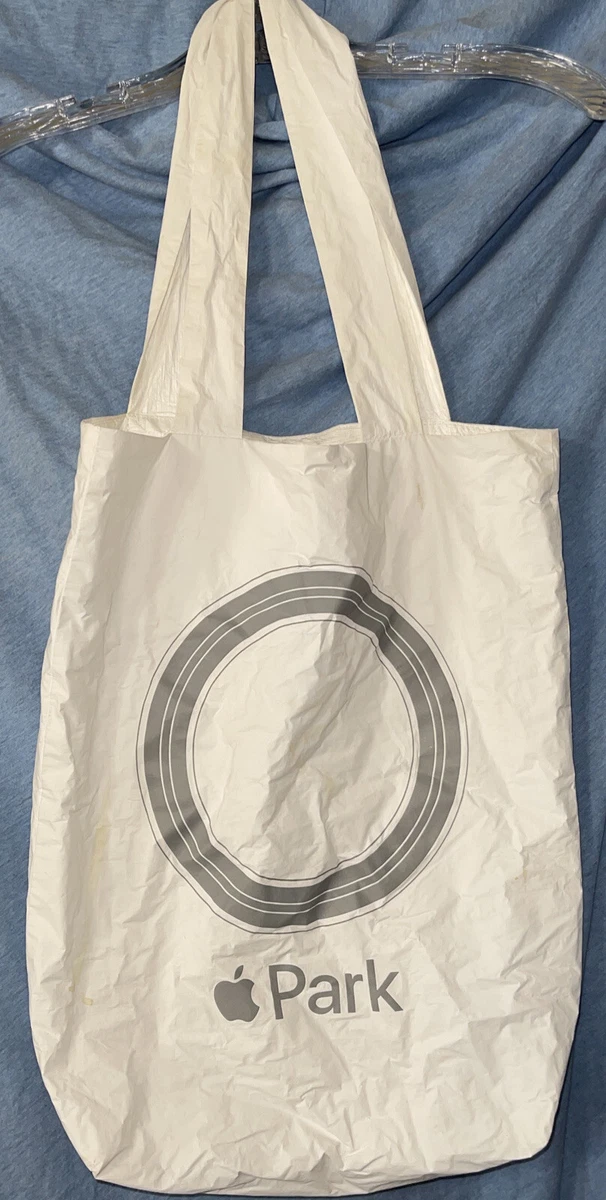 Apple Park California Nylon Reusable Packable Shopping Bag Tote LOGO white