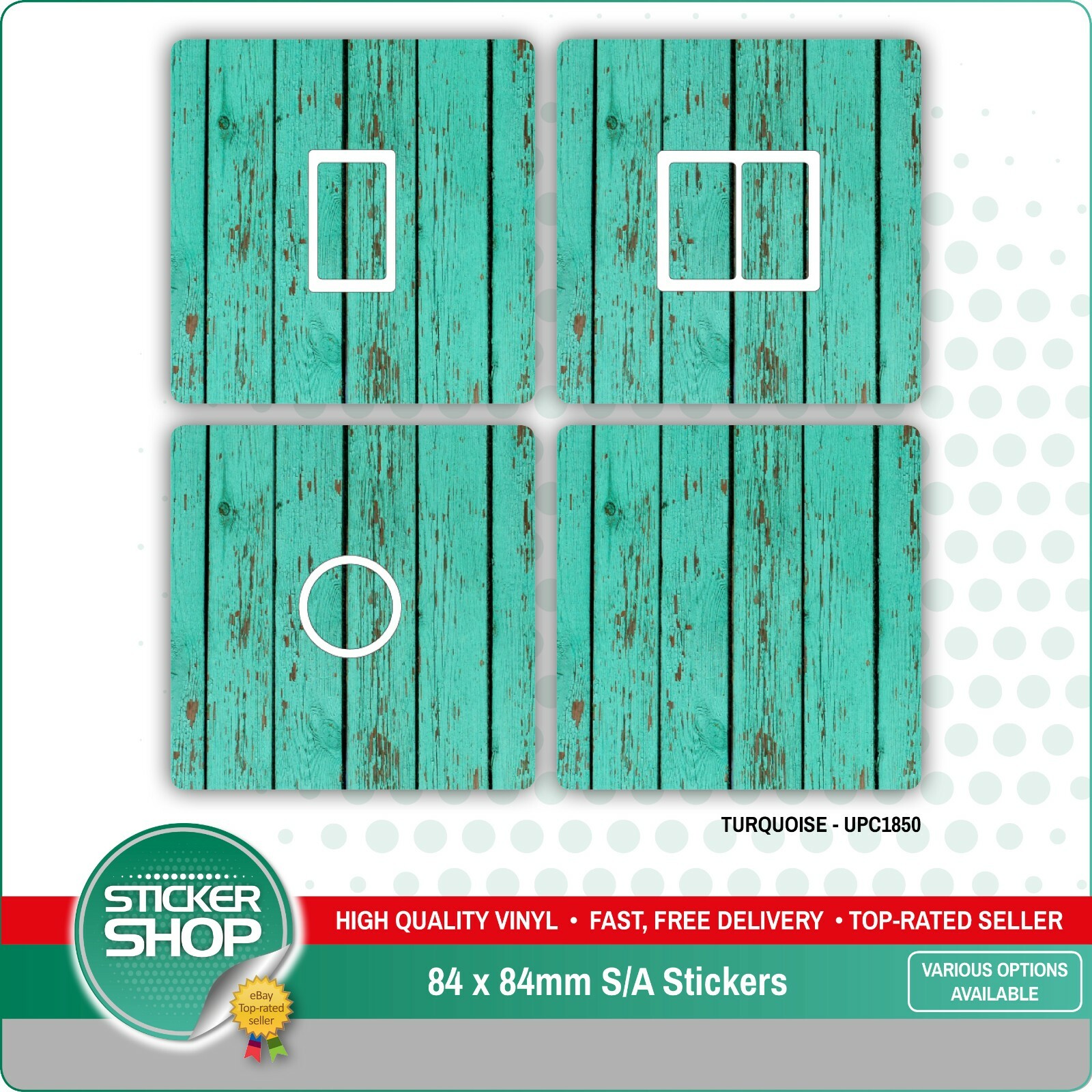 2 x WOOD EFFECT UK LIGHT SWITCH STICKERS / LIVING ROOM / BEDROOM