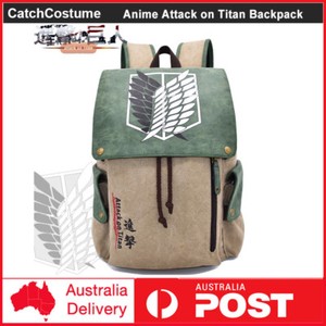 Anime attaque sur Titan Sac à dos Sac à bandoulière Sac à l'école pour étudiants Sac à ordinateur portable Unisexe