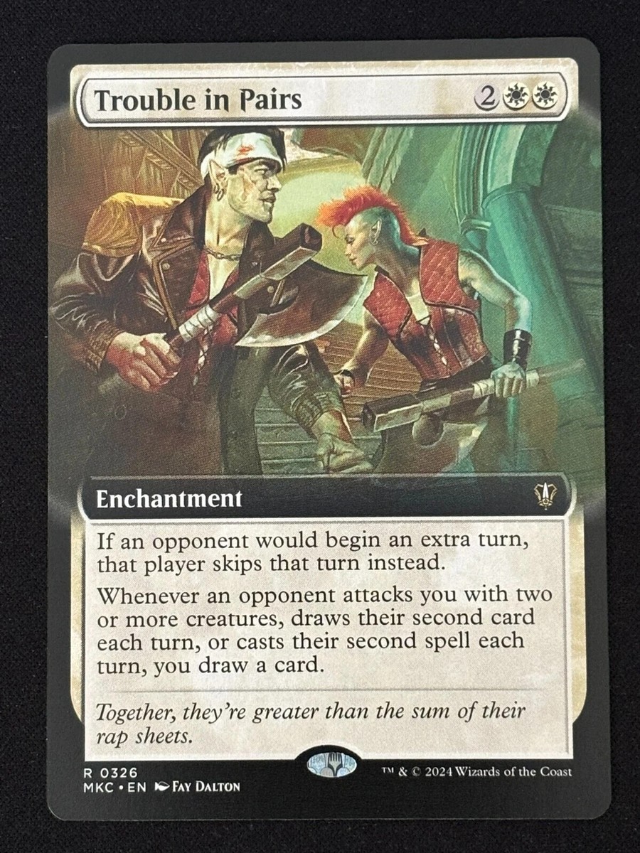 1x MTG Trouble in Pairs (Extended Art) - (MKC) #326 - Magic the