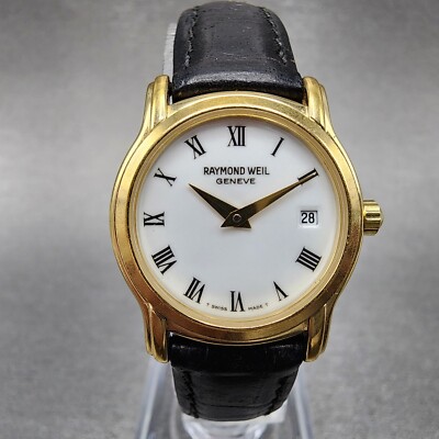 Raymond Weil Watch Women 24mm White Dial Gold Dial Date 5369 New