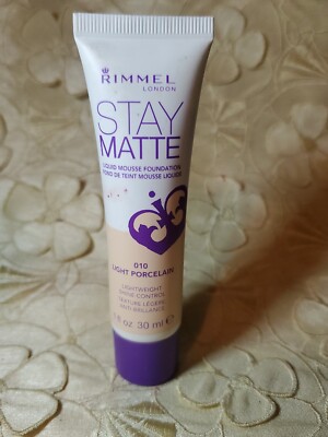 Rimmel-LONDON-Stay Matte-Liquid Mousse Foundation-010 LIGHT PORCELAIN-1 OZ.