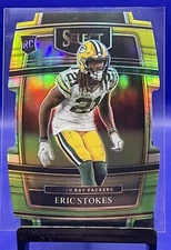 2021 Panini Select Yellow Green Prizm Die Cut Eric Stokes RC Packers #88!!!