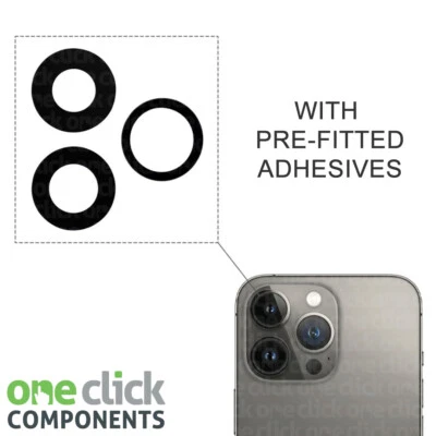 For iPhone 13 Pro & Pro Max Rear Camera Lenses with Adhesive Replacement