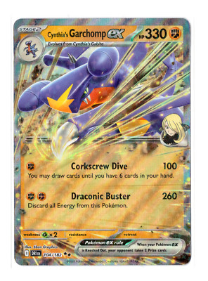 Cynthia's Garchomp EX 104/182 - Destined Rivals - EN  (Grade able) NM/M AUS