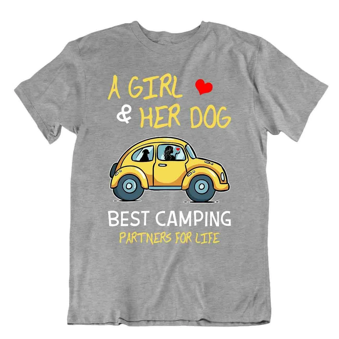 Camping Outside Travel T-Shirt Gift Cute Funny Outdoors Girls Car
