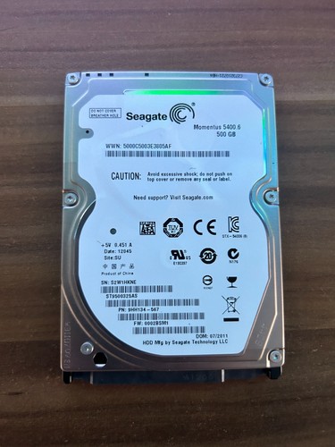 Seagate 500 GB Thin SATA III 2,5 Zoll 5400RPM Notebook Festplatte HDD