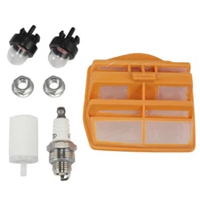 Air Fuel Filter Primer Tune Up Kit For Husqvarna 445 450 E II Chainsaw 531309681