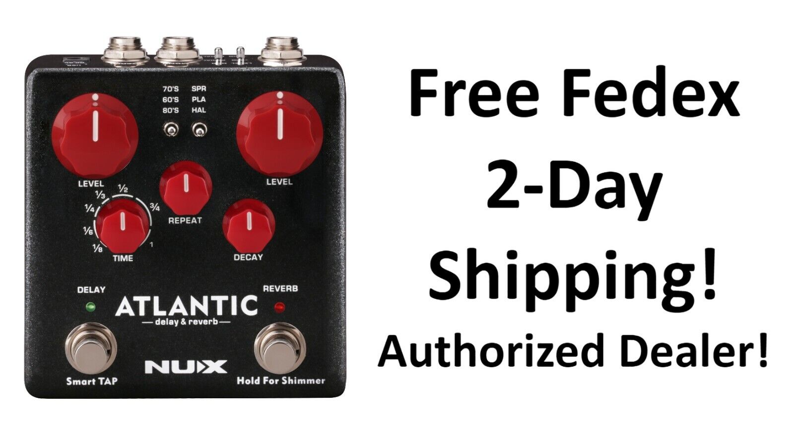 NUX ATLANTIC delay & reverb ディレイ リバーブ-