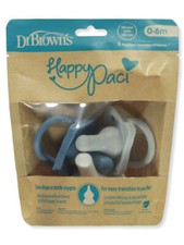 Dr. Brown's Baby Boys' 3-Pack Pacifiers - blue/white, one size