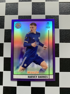2020-21 Topps Merlin Chrome UCL Harvey Barnes Purple /250 Leicester City
