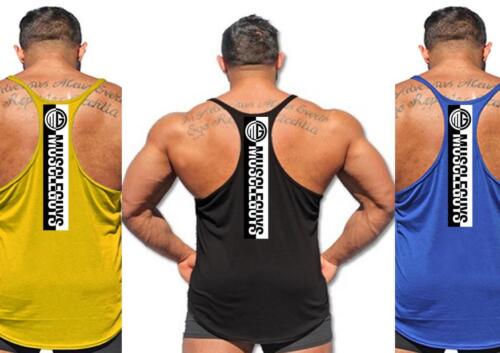 Men's Tank Tops Sleeveless Workout Shirts Gym Muscle Athletic Bodybuilding Tee - Picture 35 of 36