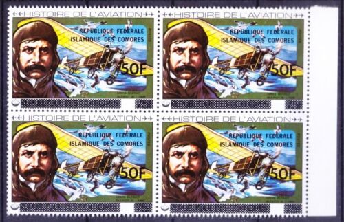 Comoros 1978 Mint no gum OVP Blk, louis bleriot, inventor, Aviation, Airplane - Picture 1 of 1