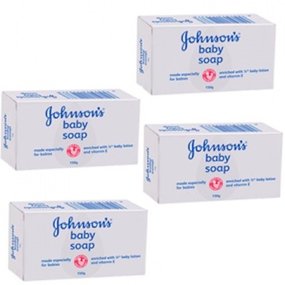 Johnson's & Johnson Baby Bar Soap White 75g. (Pack 4)