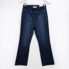 Free People - Pull On Mid Rise Crop Boot Jeans - Dark Blue Size XS