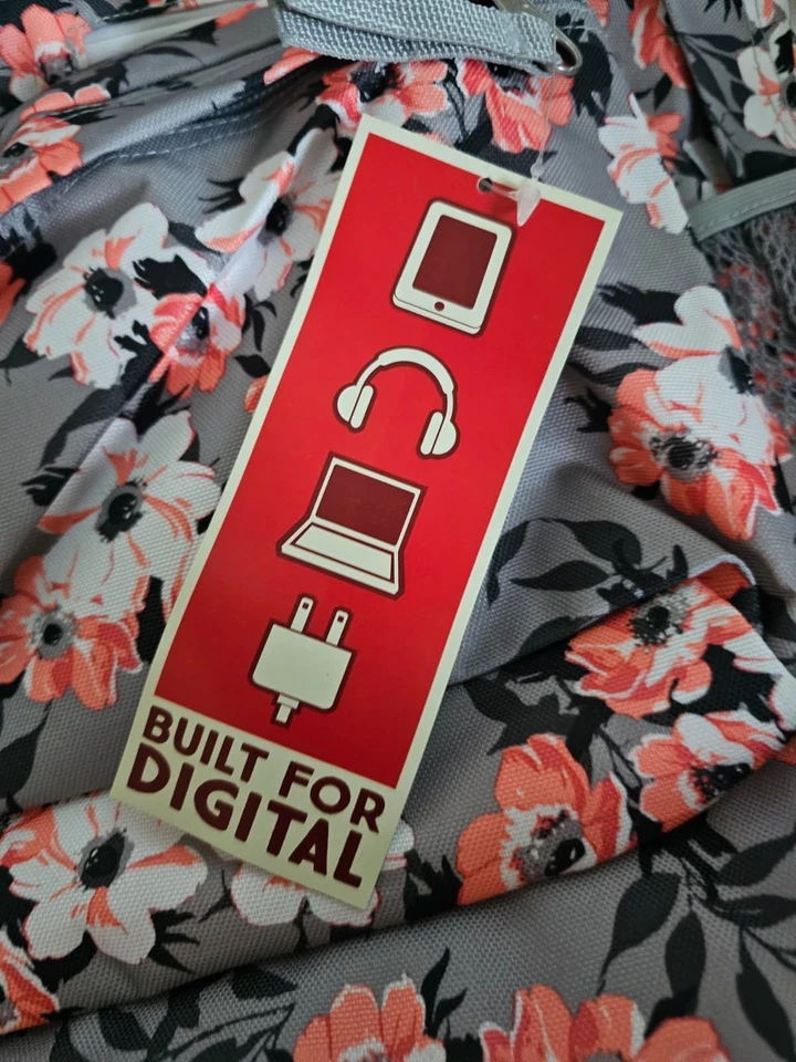 JanSport Digibreak 2 Coral Brillante Bonito Bolso Posey con Bolsillo para Laptop de 15" Nuevo Foto 2 de 4