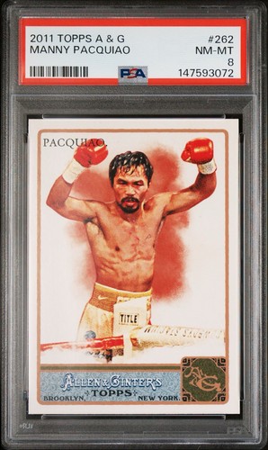 2011 TOPPS ALLEN & GINTER MANNY PACQUIAO 262 PSA 8