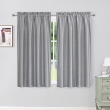 Chyhomenyc Uptown Faux Silk 40"W x 63"L Pack of 2 , Silver Gray