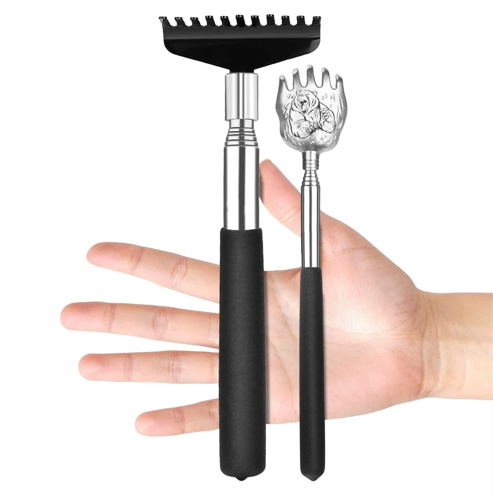 Oversized Back Scratcher Set, 2 Pack Portable Extendable Stainless Steel - Image 4 of 4