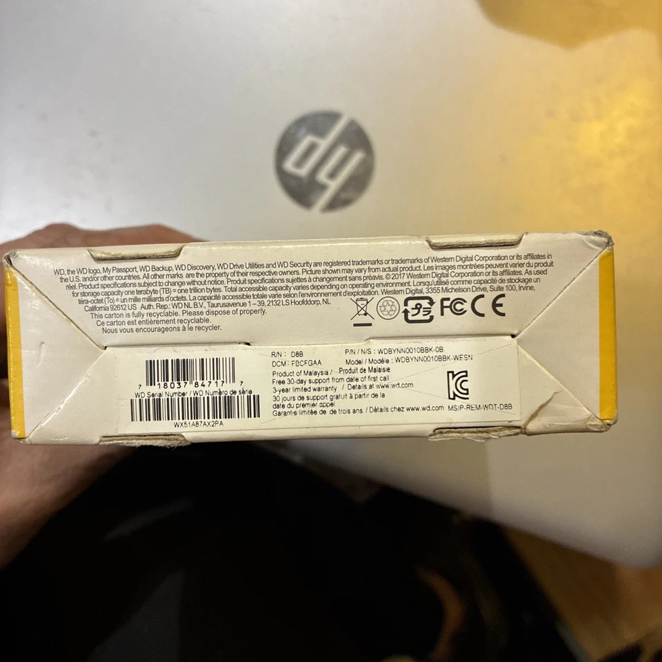 WD My Passport External Hard Drive 1TB PORTABLE STORAGE new/unopened - Image 3 of 3