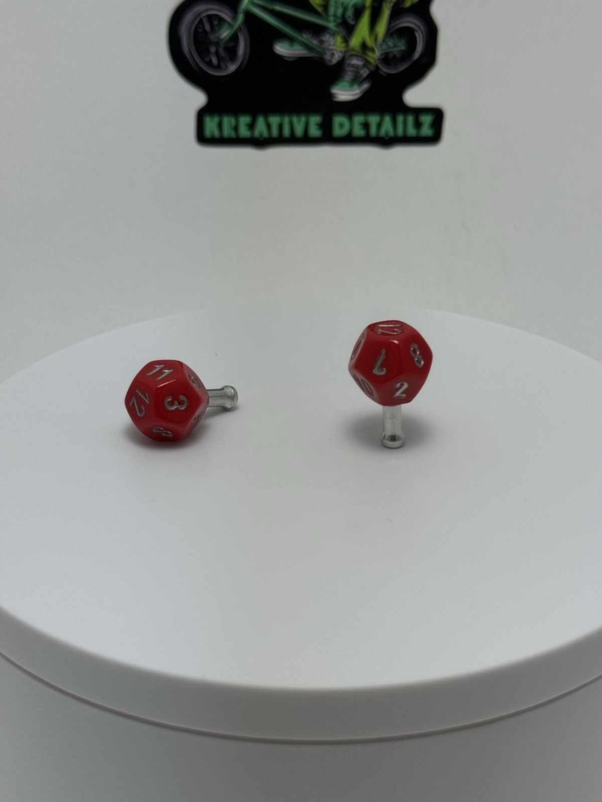 Red D12 Dice Brake Cable Ends BMX Other Bikes Handmade L110 D&D