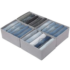 Pants Jeans Organizer for Closet, 4 Pack Drawer Organizers for Clothing, 5 Gr...