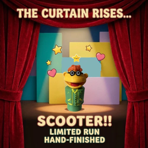 Vintage Style Custom Little People Figure - MUPPETS SCOOTER!