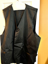 Gioberti Men's Black Satin Dress Vest Waistcoat Big  Tall 4XL Solid
