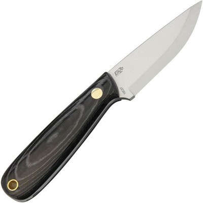EnZo Necker 70 2.75'' Fixed Blade Black Micarta Handles Stainless Knife BRI9806