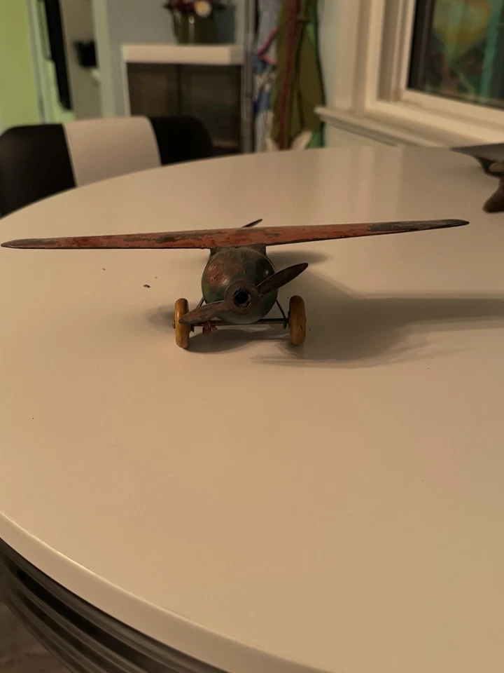 Vintage Wyandotte Pressed-steel Toy Airplane Likely From The 1930s Or 1940s. USA - Image 4 of 4