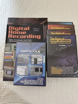 Digital Home Recording Studio & Studio Design Book/Books DVD Lot 5 Books 5 DVDS